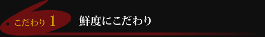 鮮度にこだわり